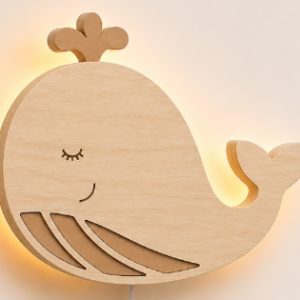 Whale Wooden Lamp